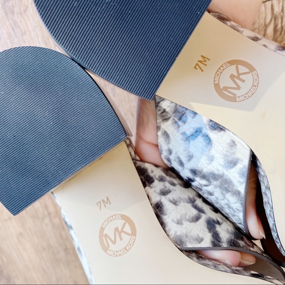 Michael Michael Kors Abbott Snakeskin Mule Sandals - Picture 9 of 9